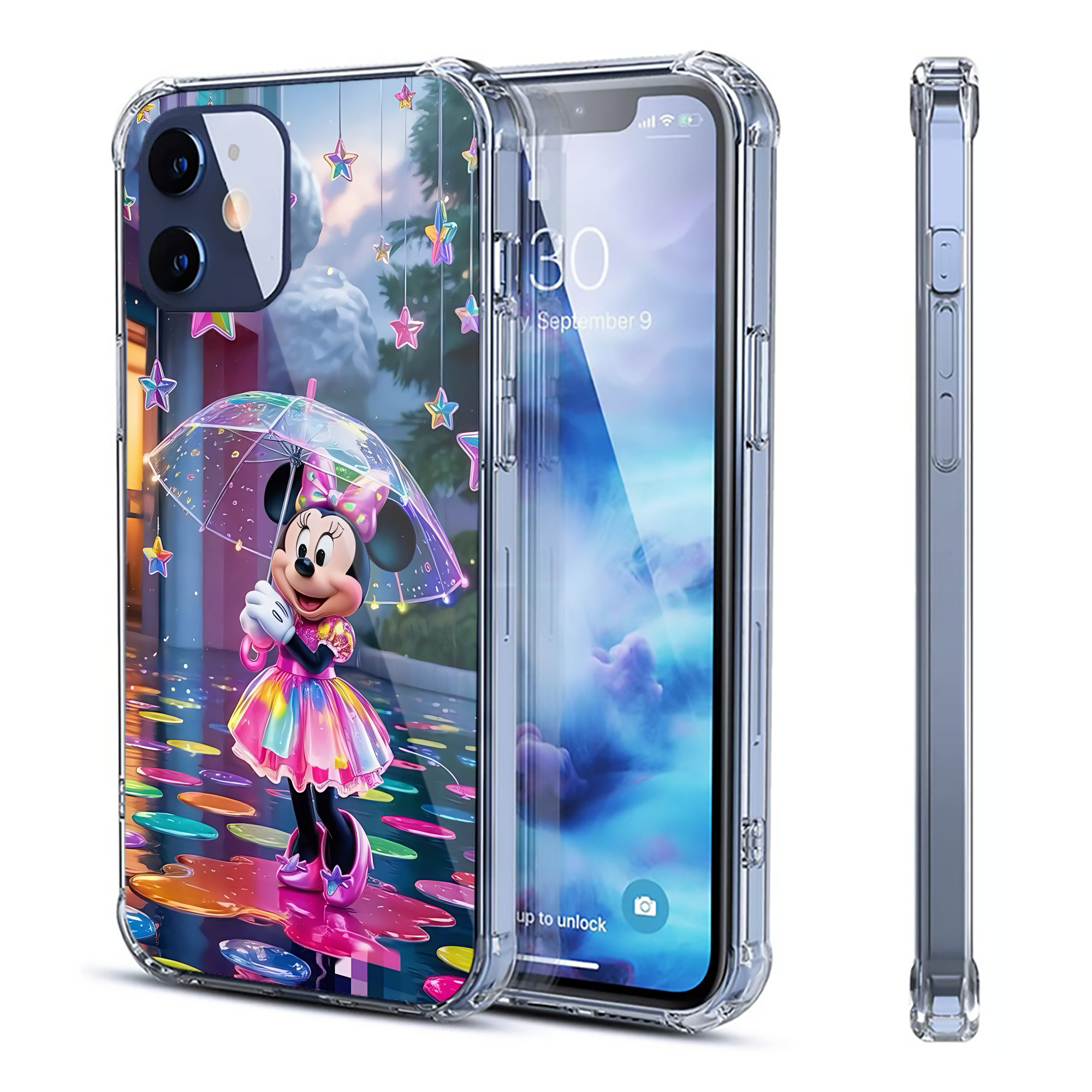 （画像用） ミッキーマウス Mickey Mouse 【iPhone 12シリーズ対応】透明スマホケース（クリアソフトケース）